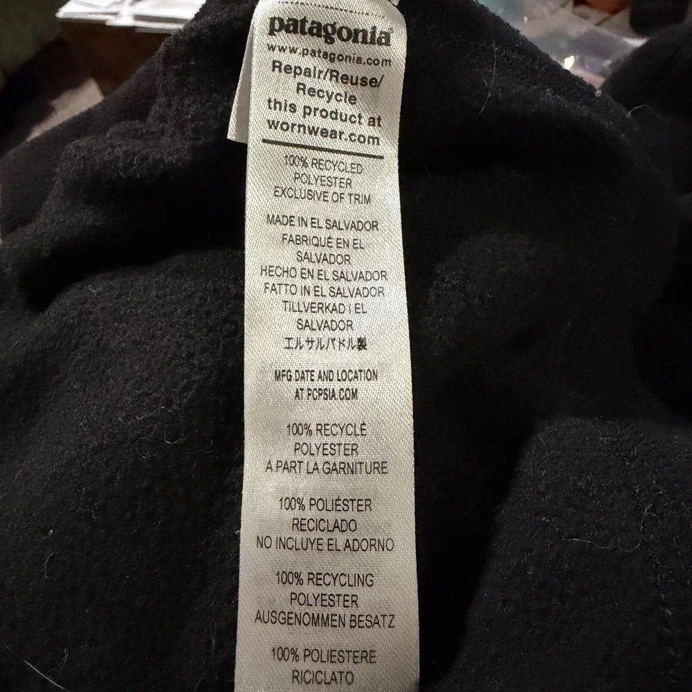 Patagonia Mens Micro D Quarter-Zip Fleece Pullover Black 26176 Size Large
